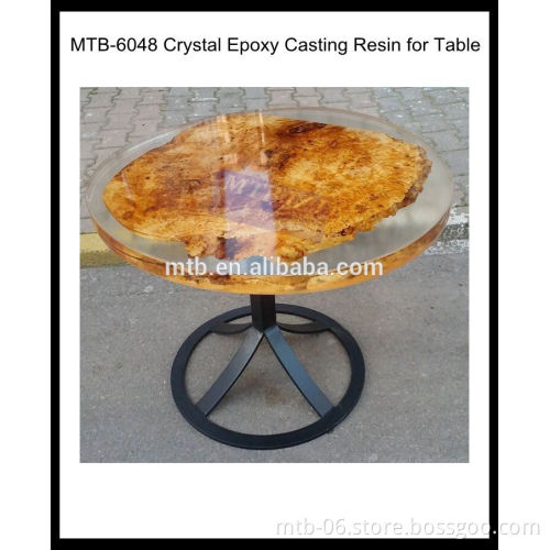 High Gloss Crystal Epoxy Resin Casting for Table